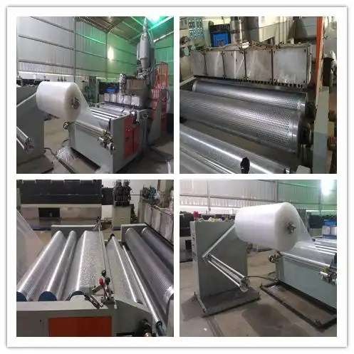 two layers air bubble film making machine